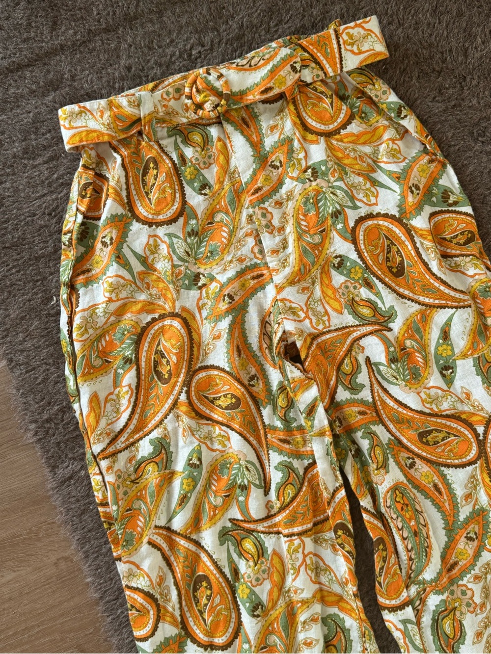 FAITHFUL THE BRAND JUNIPER PAISLEY PRINT FLARE PANTS NEW NWT 10 anthropologie